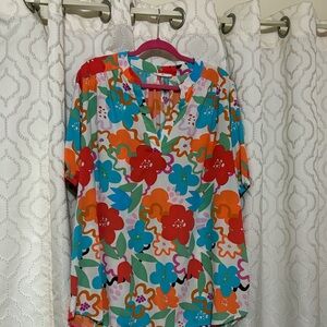 Colorful Floral Blouse by Enro 2x